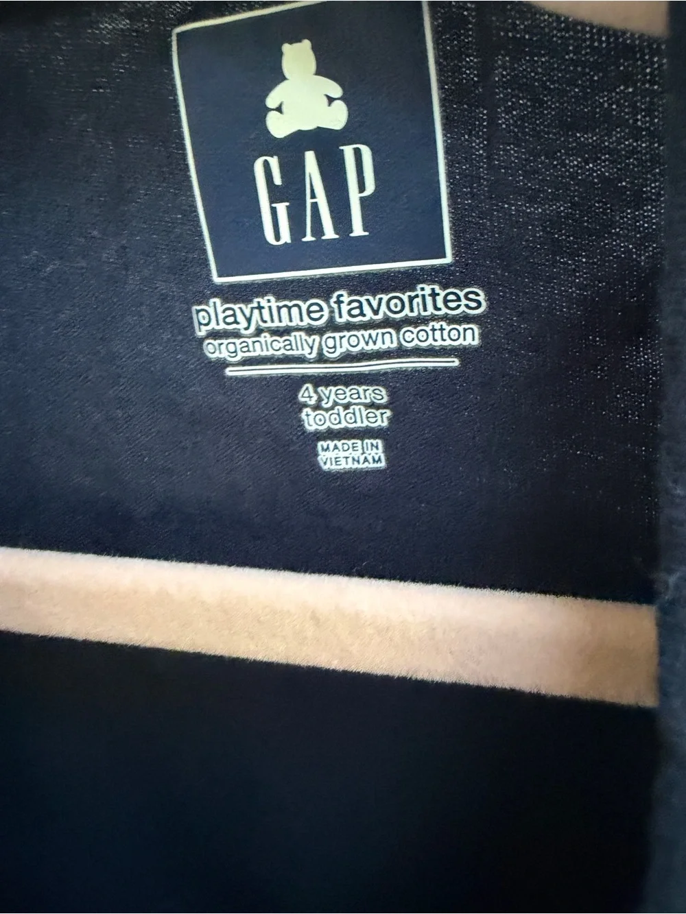 GAP Girls 4 Navy Blue Ruffle Front Short Sleeve Top Blouse Shirt